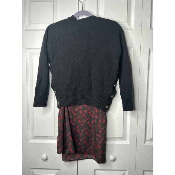 Coach Horse And Carriage Black Side Button Sweater Dress Women's Size X-Small XS - Picture 9 of 9